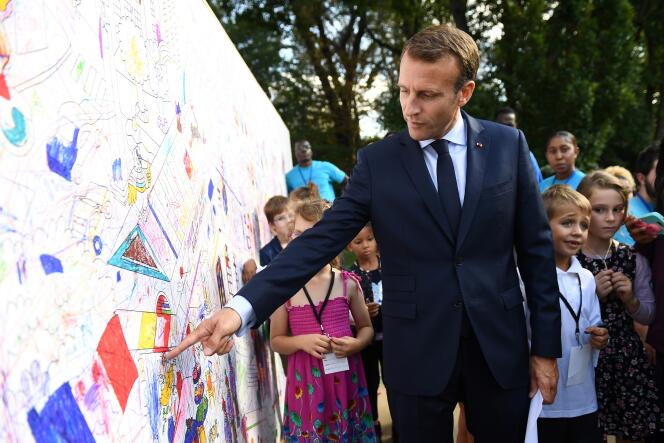 Emmanuel Macron lors des Journées européennes du patrimoine au palais de l’Elysée, le 15 septembre 2018.
