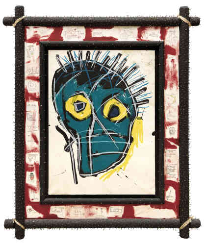 « Dans le cadre de la première exposition des dessins de Basquiat, sa série de têtes sur papier a été présentée à la galerie Robert Miller, située à New York, en novembre 1990. Ces représentations uniques constituent un exemple du dynamisme de Basquiat, de ses premiers graffitis muraux à ses peintures sur toile, bois ou carton. Abandonnant toute représentation formelle, leur nature expressive incarne la rébellion de l’artiste :  contre la société, contre les conflits internes dus à son ascension fulgurante qui atteint son apogée en 1983. »