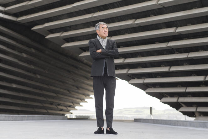 L’architecte Kengo Kuma à Dundee (Ecosse), le 11 septembre 2018.
