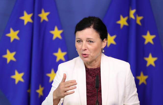 Vera Jourova, commissaire européenne aux consommateurs, à Bruxelles, le 20 septembre.