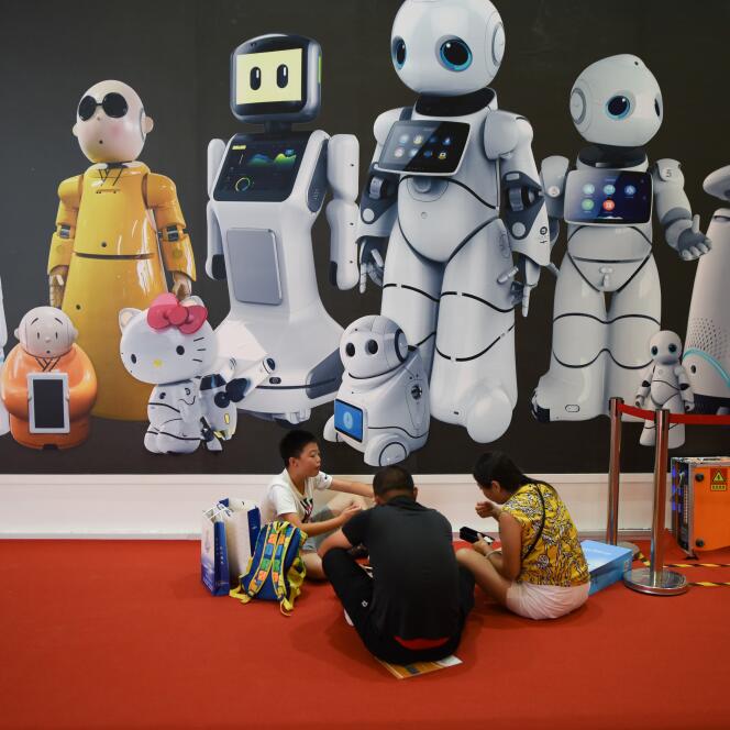 Lors de la Conférence mondiale des robots de 2018, à Pékin, le 15 août.