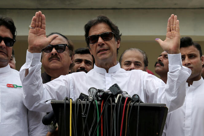 Le premier ministre pakistanais, Imran Khan, à  Islamabad, le 25 juillet.