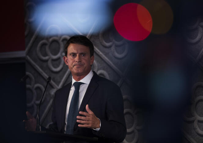 Manuel Valls annonçant sa candidature à l’élection municipale de Barcelone, le 25 septembre 2018.