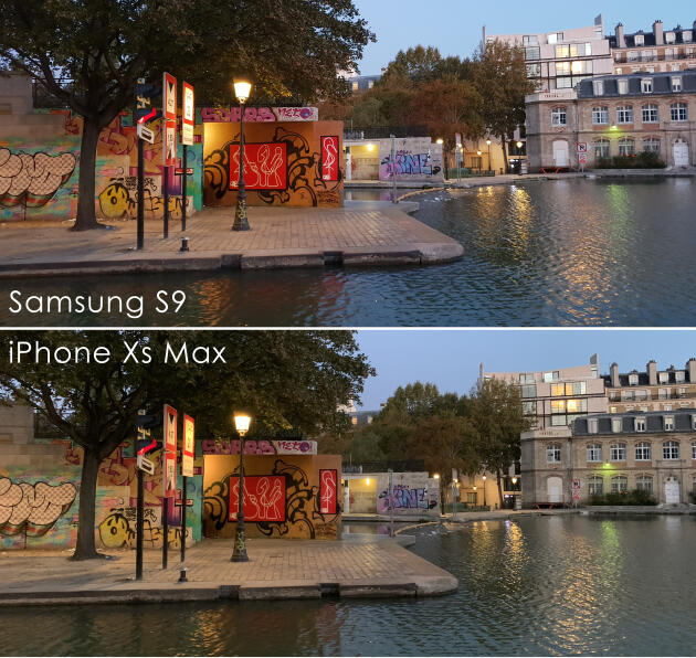 Les images du Samsung S9 sont plus vives.