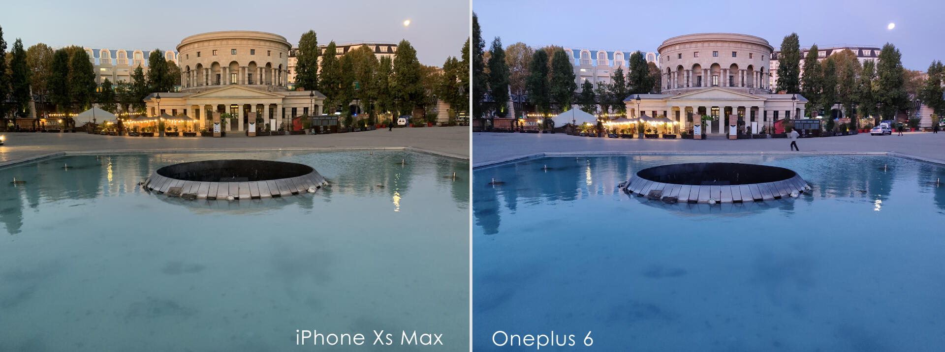 Le Oneplus 6 fait parfois des erreurs de colorimétrie, pas l’iPhone Max.