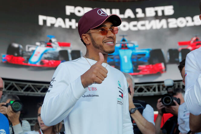 Lewis Hamilton, le 27 septembre, à Sotchi (Russie).