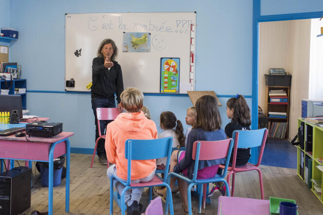 Une classe dans une école de Quiberon (Morbihan), le 3 septembre.
