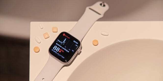 Une Watch d’Apple, la marque qui vend le plus de montres connectées.