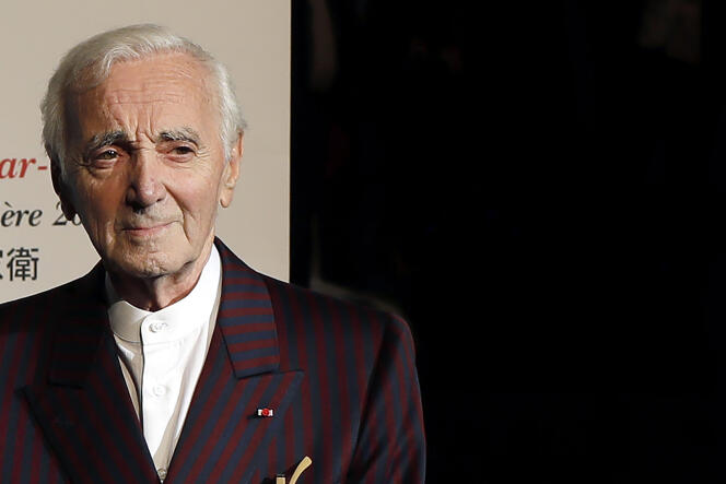 Charles Aznavour, en octobre 2017.