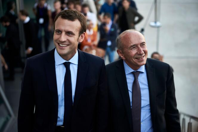 Emmanuel Macron et Gérard Collomb, le 24 septembre 2016 à Lyon.