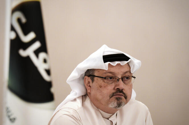 Jamal Khashoggi, alors dirigeant de la chaîne Al-Arab, à Manama, au Bahreïn, en décembre 2014.