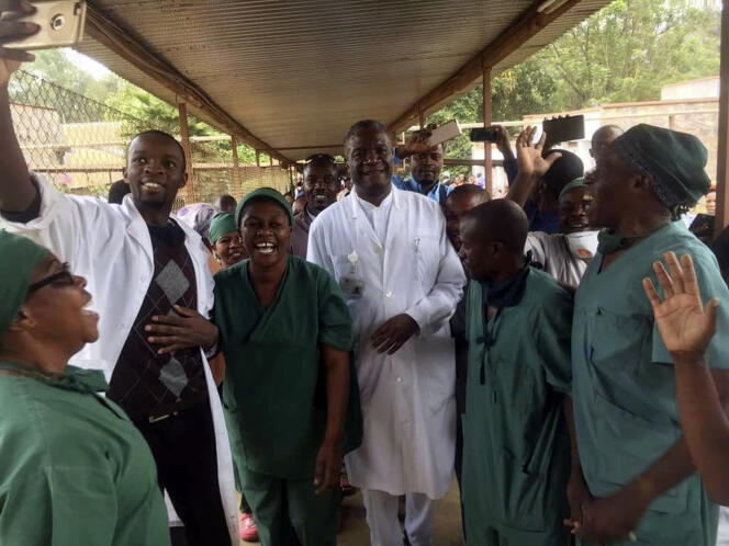 Denis Mukwege, dans son hôpital de Panzi, au Congo, le 5 octobre.