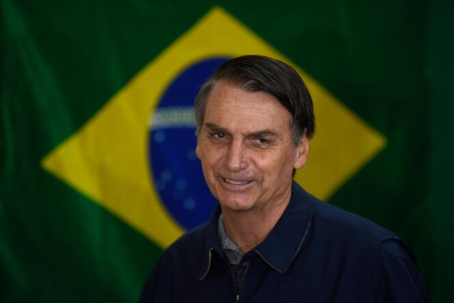 Jair Bolsonaro, le candidat de l’extrême droite à l’élection présidentielle brésilienne, à Rio, le 7 octobre.