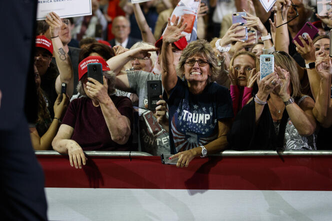 Supporteurs de Donald Trump lors d’un meeting en Pennsylvanie, le 10 octobre.