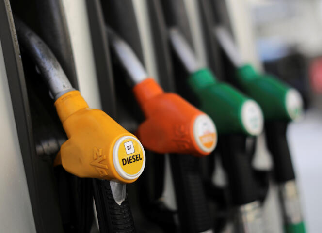 Des pompes de carburant, dans une station-essence de Nice, le 12 octobre.