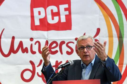 Pierre Laurent, secrétaire national du PCF, lors de l’université d’été de son parti, en août à Angers.