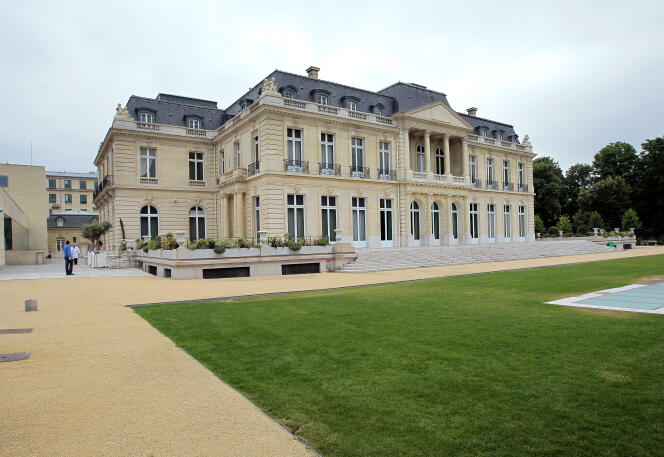 Le Château de La Muette, siège de l’Organisation de coopération et de développement économiques (OCDE), dans le 16e arrondissement de Paris.