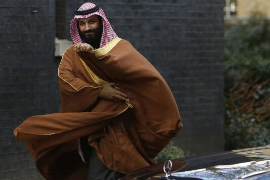 Le prince hÃ©ritier saoudien Mohammed Ben Salman, le 7 mars 2018, lors de son passage Ã  Londres.