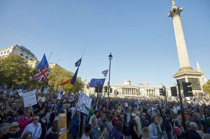 La manifestation contre le Brexit, le 20 octobre à Londres, était la plus importante depuis le vote de 2016.