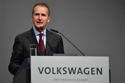 Le patron du groupe Volkswagen, Herbert Diess, à Berlin, en mai.