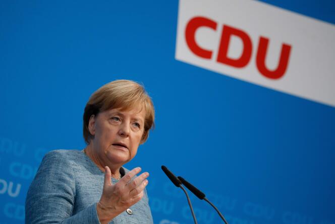 Angela Merkel à Berlin le 21 octobre.