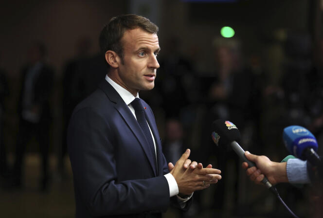 Emmanuel Macron, au sommet européen de Bruxelles, le 17 octobre 2018.