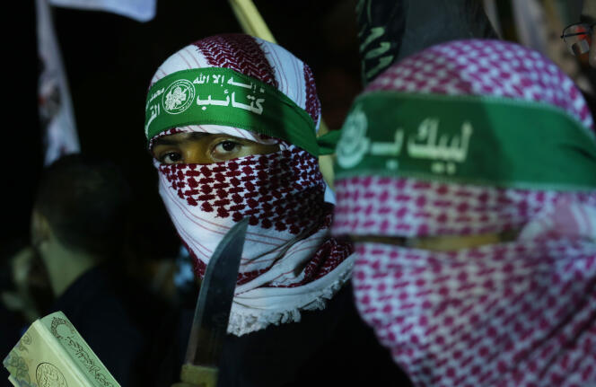 Rassemblement des membres du Hamas à Gaza, le 5 octobre 2015.