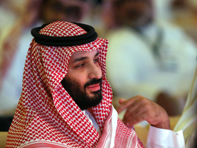 Le prince héritier saoudien, Mohammed Ben Salman, dit « MBS », lors du forum international sur l’investissement, à Riyad, en Arabie Saoudite, le 24 octobre.