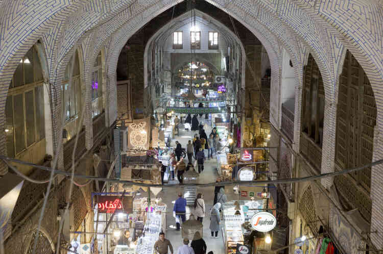 Le bazar d’ispahan, où les Iraniens continue tant bien que mal à s’approvisionner.