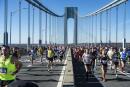 Nov 4, 2018; New York, NY, USA; A general view of the first wave of runners at the Verrazzano-Narrows Bridge during the 2018 New York City Marathon. Mandatory Credit: Gregory J. Fisher-USA TODAY Sports