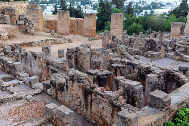 Ruines à Byrsa, la colline où se trouvait la citadelle de la Carthage punique, photographiées en 2010.