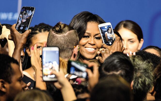 Pour sa tournée, Michelle Obama (ici, en septembre) a fait appel à Live Nation, le plus gros promoteur de spectacles au monde.