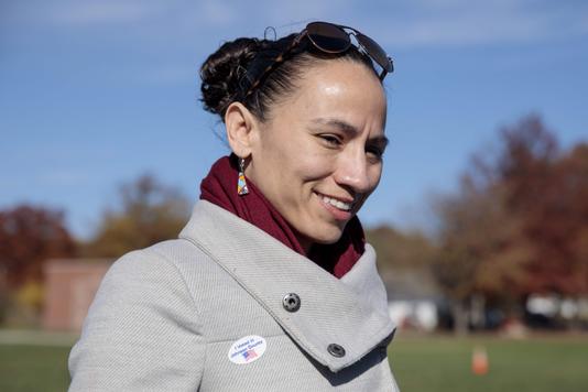 WHITNEY CURTIS / AFP Sharice Davids.