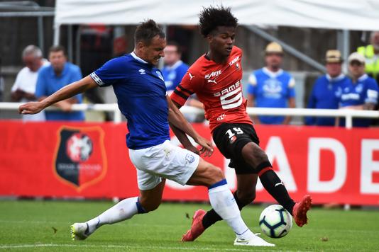 JEAN-FRANCOIS MONIER / AFP Yann Gboho (right), currently a player at Stade Rennais, was classified as
