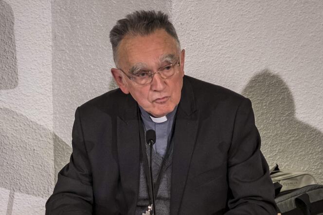 Mgr Georges Pontier lors de la Conférence des évêques de France, à Lourdes (Hautes-Pyrénées), le 3 novembre.