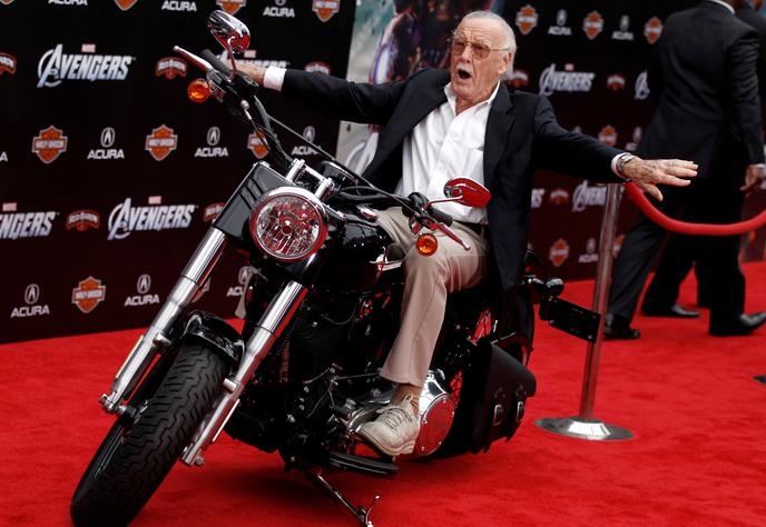 Stan Lee is the first in the 2012 Los Angeles movie "The Avengers".