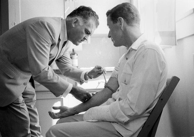 Un volontaire participant à un projet de recherche sur le LSD à Viejas, en Californie, le 6 septembre 1966.
