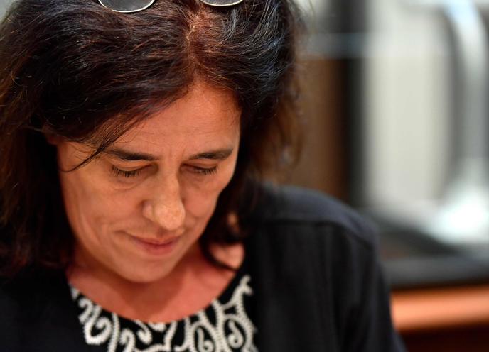 Rosa Maria Da Cruz in court on her first day of her trial at the Tulize Assize Court on November 12, 2018.