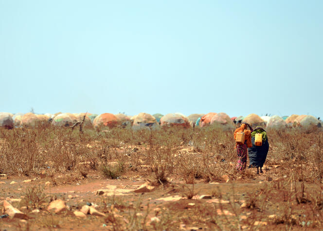 La guerre et le réchauffement climatique aggravent la famine, comme ici en Somalie, au printemps 2017.