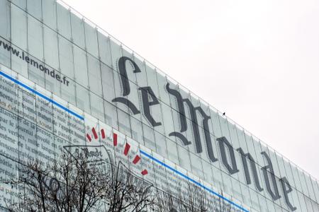 Façade du bâtiment du « Monde », en mars 2013.