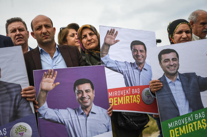 Manifestation de soutien au leader kurde emprisonné, Selahattin Demirtas, à Edirne, le 25 mai 2018.