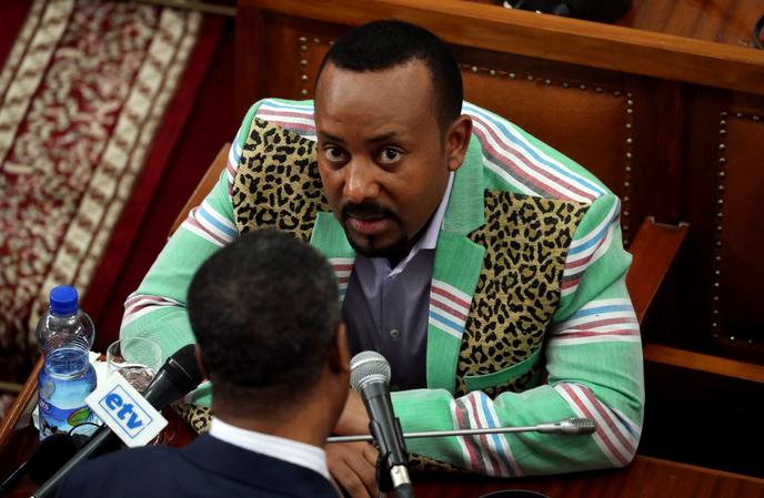 Le premier ministre éthiopien, Abiy Ahmed, au Parlement d’Addis-Abeba, le 25 octobre 2018.