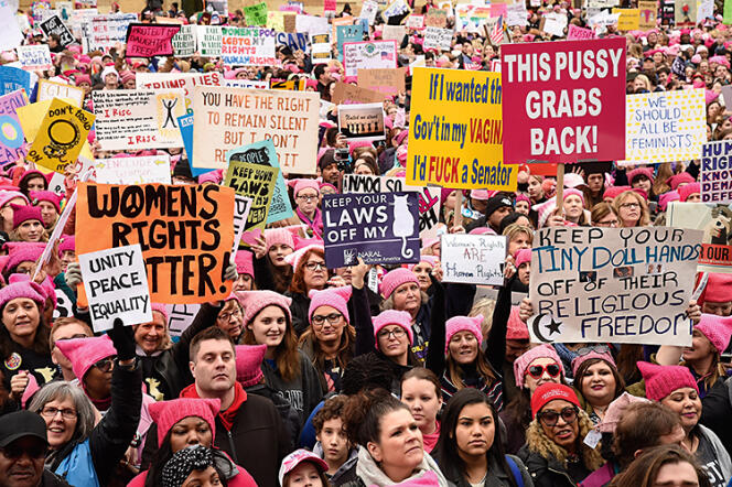 La Marche des femmes contre les propos sexistes de Donald Trump, le 21 janvier 2017.