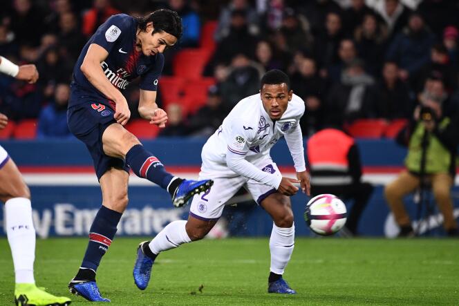 Edinson Cavani a inscrit en début de rencontre l’unique but du PSG contre Toulouse.