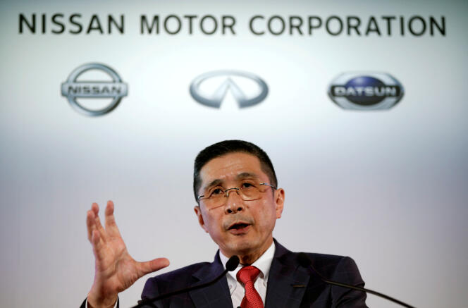 Le directeur général de Nissan, Hiroto Saikawa, au siège du constructeur à Yokohama, au Japon, en mai 2017.