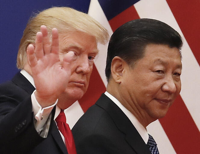 Le président chinois Xi Jinping et son homologue américain Donald Trump en novembre 2017.