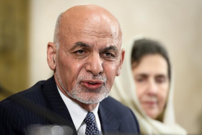 Ashraf Ghani, le président afghan, fait un discours dans le cadre d’une conférence des Nations unies à Genève, en Suisse, le 28 novembre 2018.
