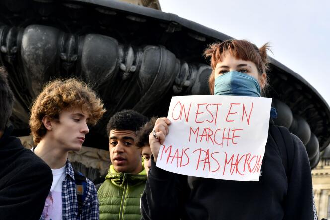 Manifestation de lycéens à Bordeaux, le 5 décembre.