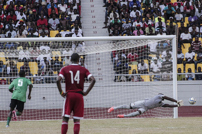 Lors d’un match entre le Congo et la Zambie, au stade Kintele de Brazzaville, en mars 2016.
