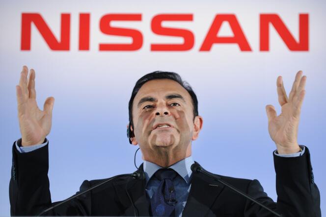 L’ancien dirigeant de Nissan, Carlos Ghosn, le 11 mai 2012, au siège du constructeur automobile, à Yokohama (Japon).